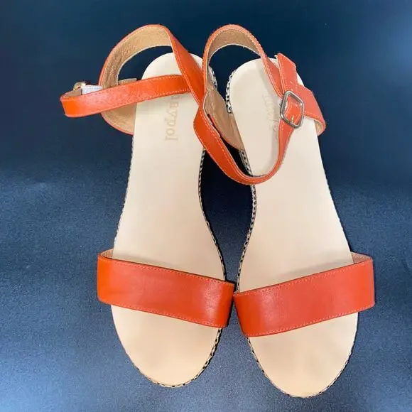 Maypol Brown Leather Woven Wedge Heels Platform Sandals Women's Size 38 US 7.5 - Picture 6 of 9